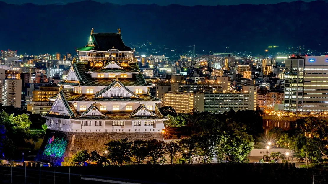 Osaka Night View Tour by Private Car (3 Hours) | Osaka Castle, Tsutenkaku, Dotonbori, Umeda Sky Building